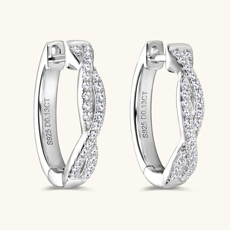 All-matching Moissanite Ear Ring Women's Fashion Twist