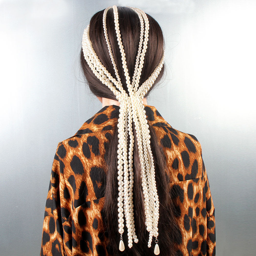 Jewelry Pearl Beaded Hair Accessories Temperament Tassel