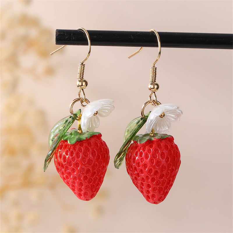Orange Fruit Pendant Girls' Earrings
