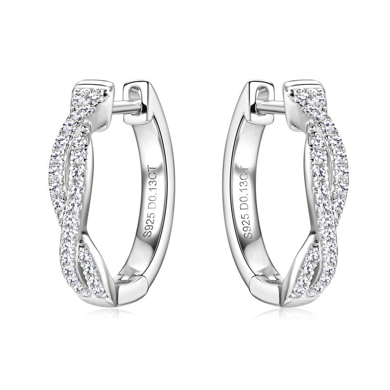 All-matching Moissanite Ear Ring Women's Fashion Twist