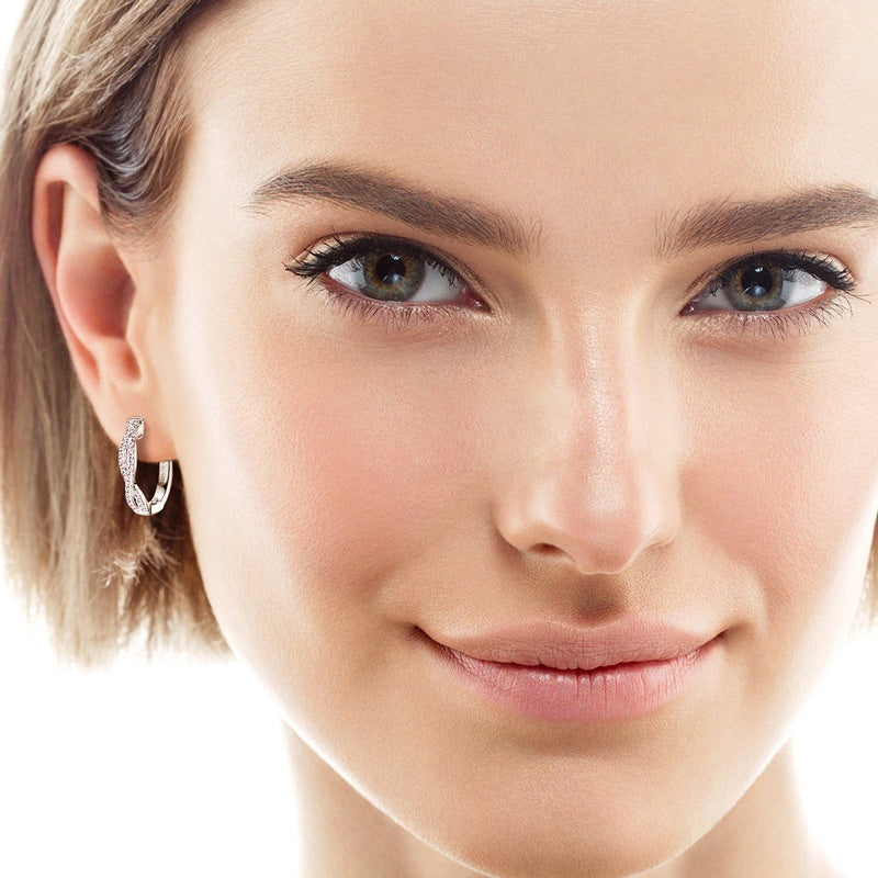 All-matching Moissanite Ear Ring Women's Fashion Twist