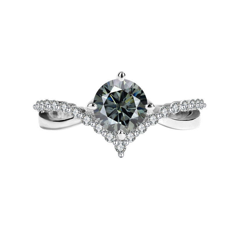 Eight Arrows Crowned Love Moissanite Female Ring
