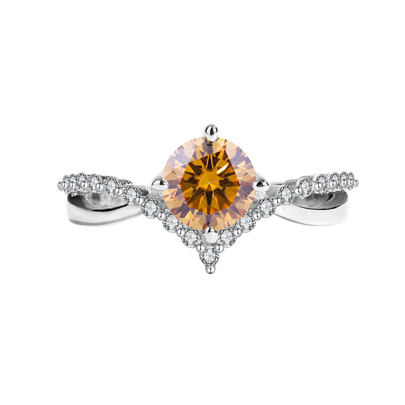 Eight Arrows Crowned Love Moissanite Female Ring