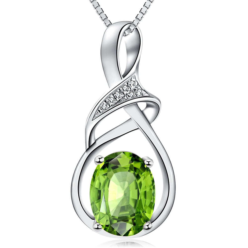 S925 Sterling Silver Fashion Girls Sapphire Necklace Pendant