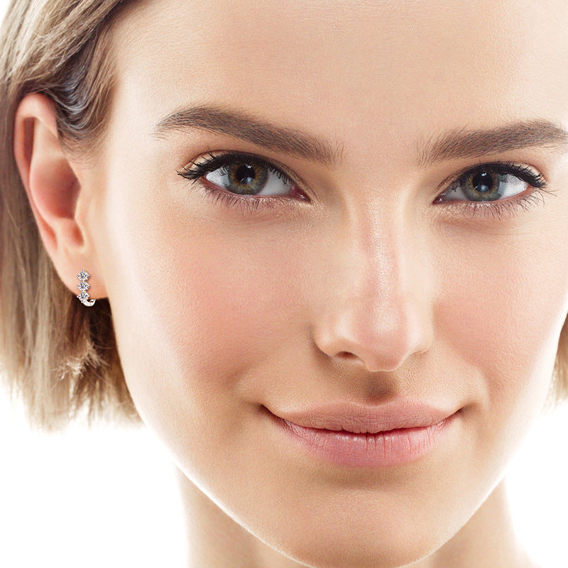Moissanite Earrings For Women Temperament Wild