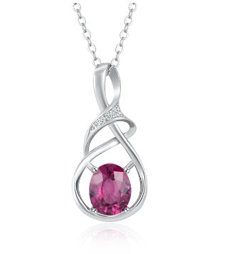 S925 Sterling Silver Fashion Girls Sapphire Necklace Pendant