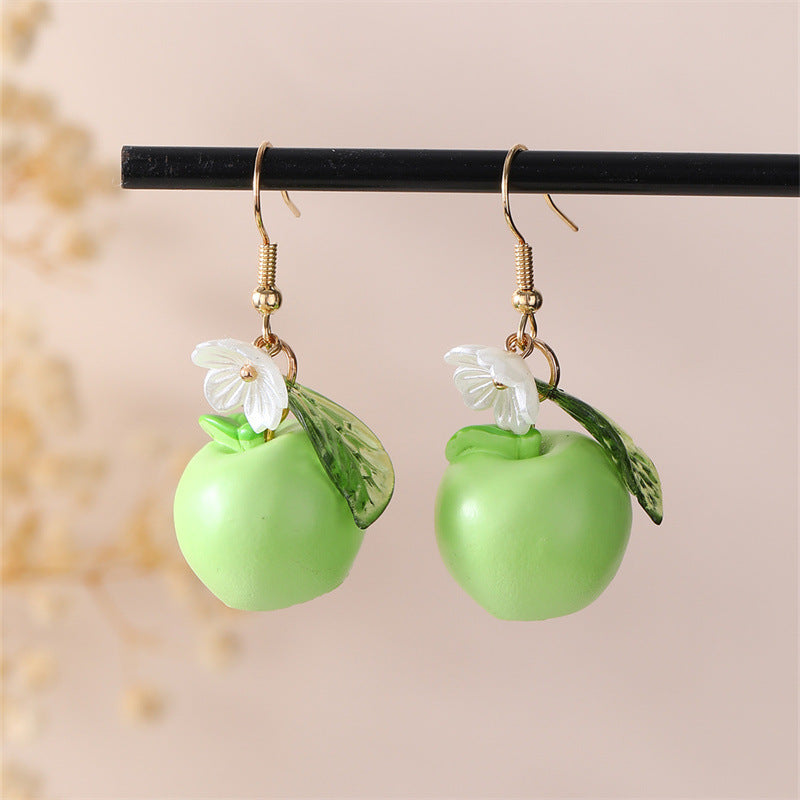 Orange Fruit Pendant Girls' Earrings
