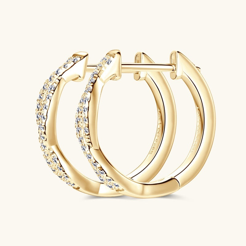 All-matching Moissanite Ear Ring Women's Fashion Twist