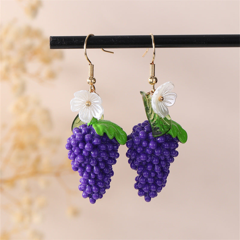 Orange Fruit Pendant Girls' Earrings