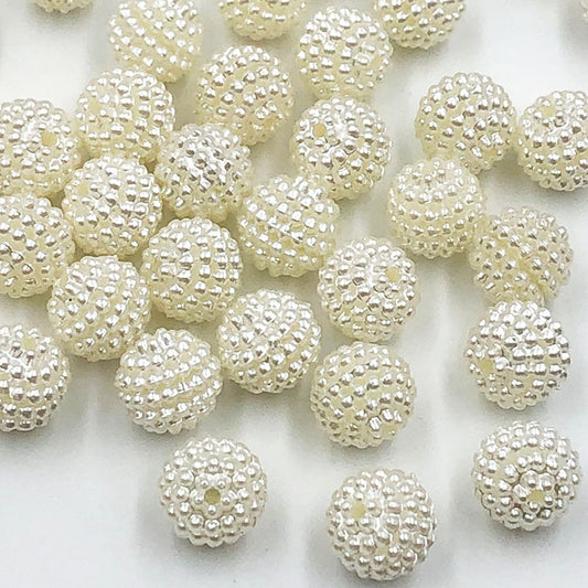 50PCS 10MM Milkwhite ABS Loose Beads DIY Jewelry Accessorie