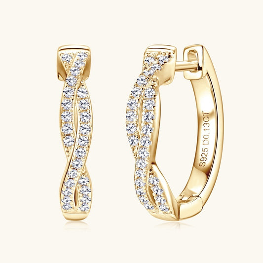 All-matching Moissanite Ear Ring Women's Fashion Twist